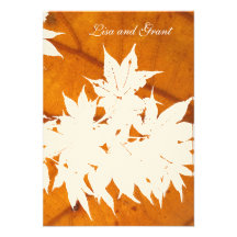 Leaf on Leaf rsvps with envelopes Custom Invitations
