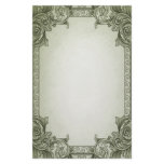 Leaf Scrolls - green stationery