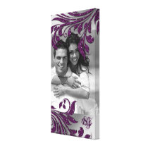 Leaf Sparkle Wedding Print Purple Leaves Vertical