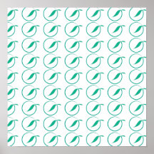 Leaf Symbol Pattern Poster
