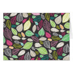 Leafs and doodles patte note card