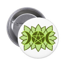 Leafy Pentagram Button