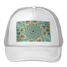 Leafy Whorls Fractal Mesh Hat
