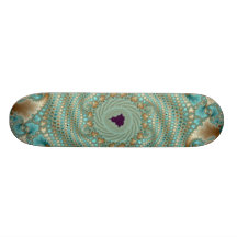 Leafy Whorls Fractal Skate Board