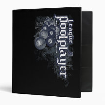 League Pool Player 3 Ring Binder