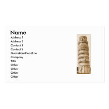 Leaning Tower of Pisa on business cards
