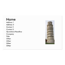 Leaning Tower of Pisa  on business cards