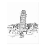 leaning tower of pisa post cards
