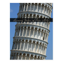leaning tower of pisa postcard