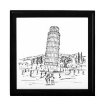 leaning tower of pisa trinket box
