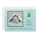 Leap Year Boy Photo Birth Announcement Invitation