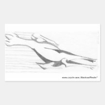 Leaping Doe Rectangular Sticker
