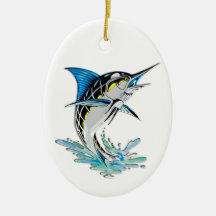 Leaping Marlin Christmas Tree Ornament