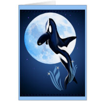 Leaping Orca   card