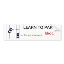 Learn to PARK Bumper Stickers
