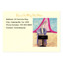 Learn To Play The Flute Business Cards