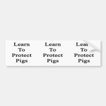 Learn To Protect Pigs Bumper Stickers