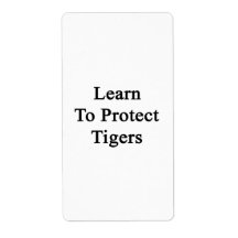 Learn To Protect Tigers Shipping Label