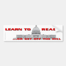 Learn To Read Bumper Stickers