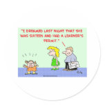 learner's permit round sticker