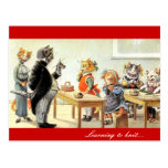 Learning to Knit Postcard