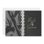 Leather and Daisies Wedding Invitation