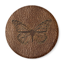 Leather-Look Butterfly