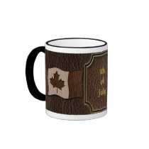Leather-Look Canada Flag Dark