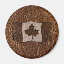 Leather-Look Canada Flag Magnet