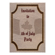 Leather-Look Canada Flag Soft Custom Announcements