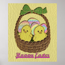 Leather-Look Easter Basket Posters