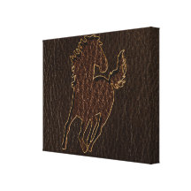 Leather-Look Horse Dark Canvas Prints