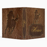 Leather-Look Horse Vinyl Binder