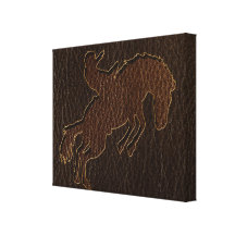 Leather-Look Rodeo Dark Canvas Print