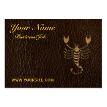 Leather-Look Scorpio Business Card Templates