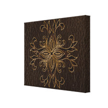 Leather-Look Star Dark Gallery Wrap Canvas