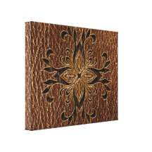 Leather-Look Star Gallery Wrapped Canvas