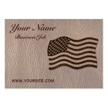Leather-Look USA Flag Soft Business Card