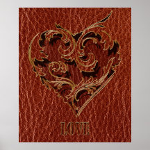 Leather-Look Valentine Print