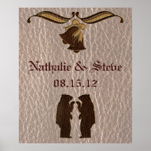 Leather-Look Wedding Soft Poster