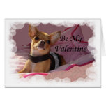 Leather Pink Bubbles Frame Be My Valentine Greeting Cards