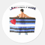 Leather Pride Man Round Stickers
