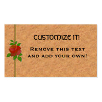 Leather & Rose Personal Profile Card Business Card Template