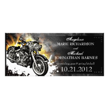 Leather Studded Biker Wedding Invitation