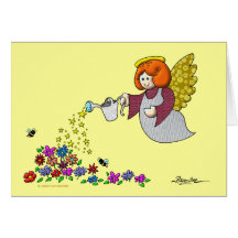 Leave Room In Your Garden For The Angels To Dance Greeting Card