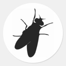 Leave the Fly Alone Round Stickers