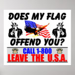 Leave The USA! Poster