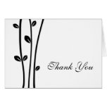 Leaved Black Branches Thank You cards