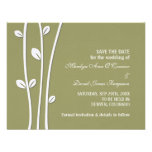 Leaved White Branches Save The Date invitations