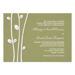 Leaved White Branches Wedding invitations